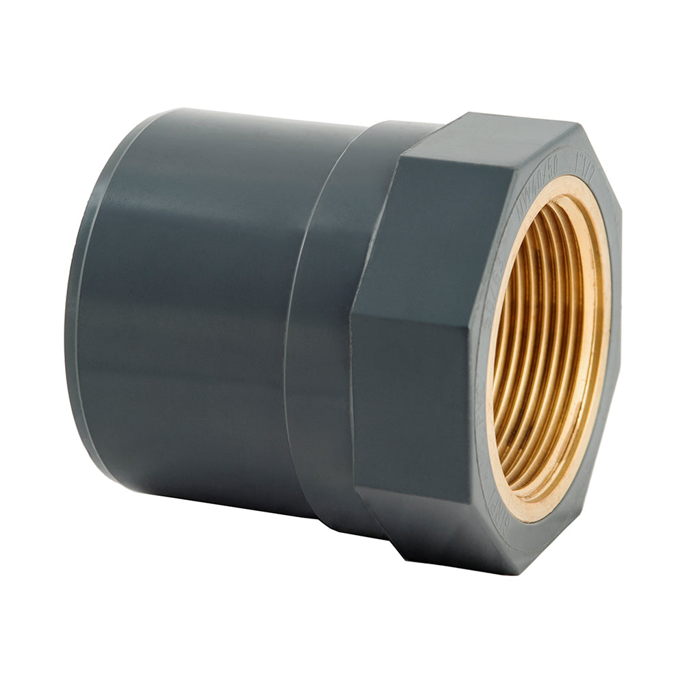 PVC/Messing Adapter, Klebemuffe/Klebestutzen x IG