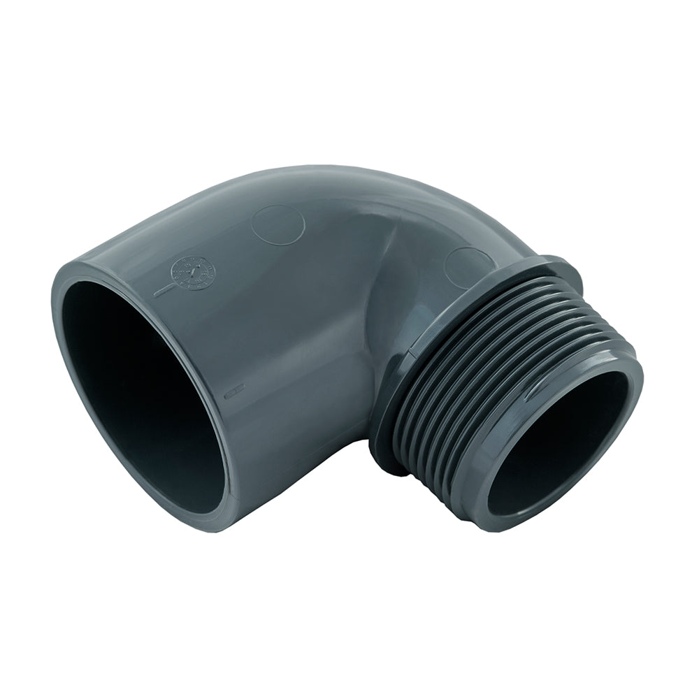 90° PVC-Winkel, Klebemuffe x AG