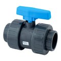 PVC-Kugelhahn "AquaSafe" Klebemuffe x Klebemuffe PTFE