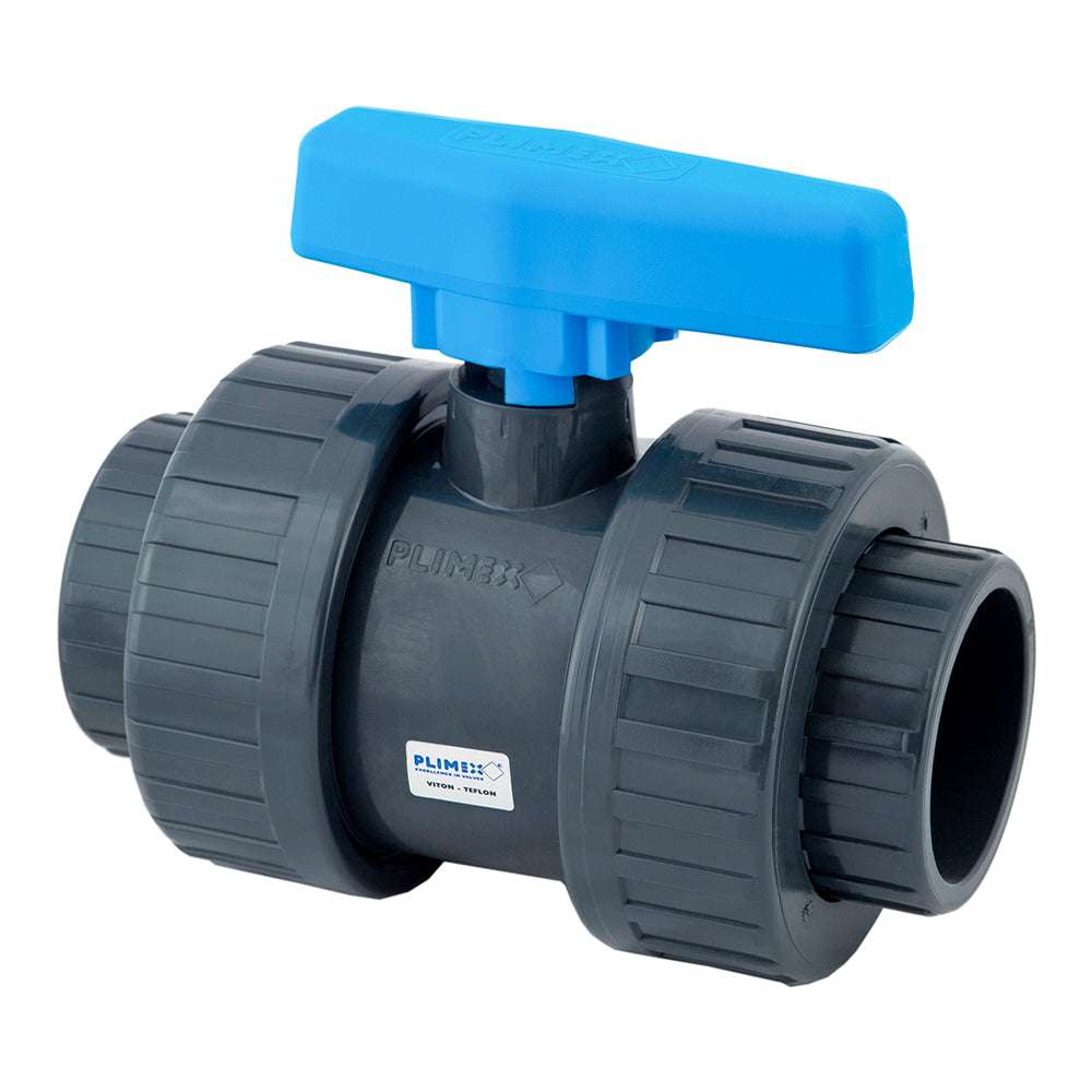 PVC-Kugelhahn "AquaSafe" Klebemuffe x Klebemuffe PTFE