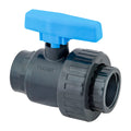 PVC-Kugelhahn "AquaSafe" eine Verschraubung, Klebemuffe x Innengewinde