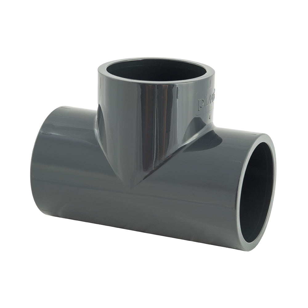 90° PVC-T-Stück Klebemuffe x Klebemuffe x Klebemuffe
