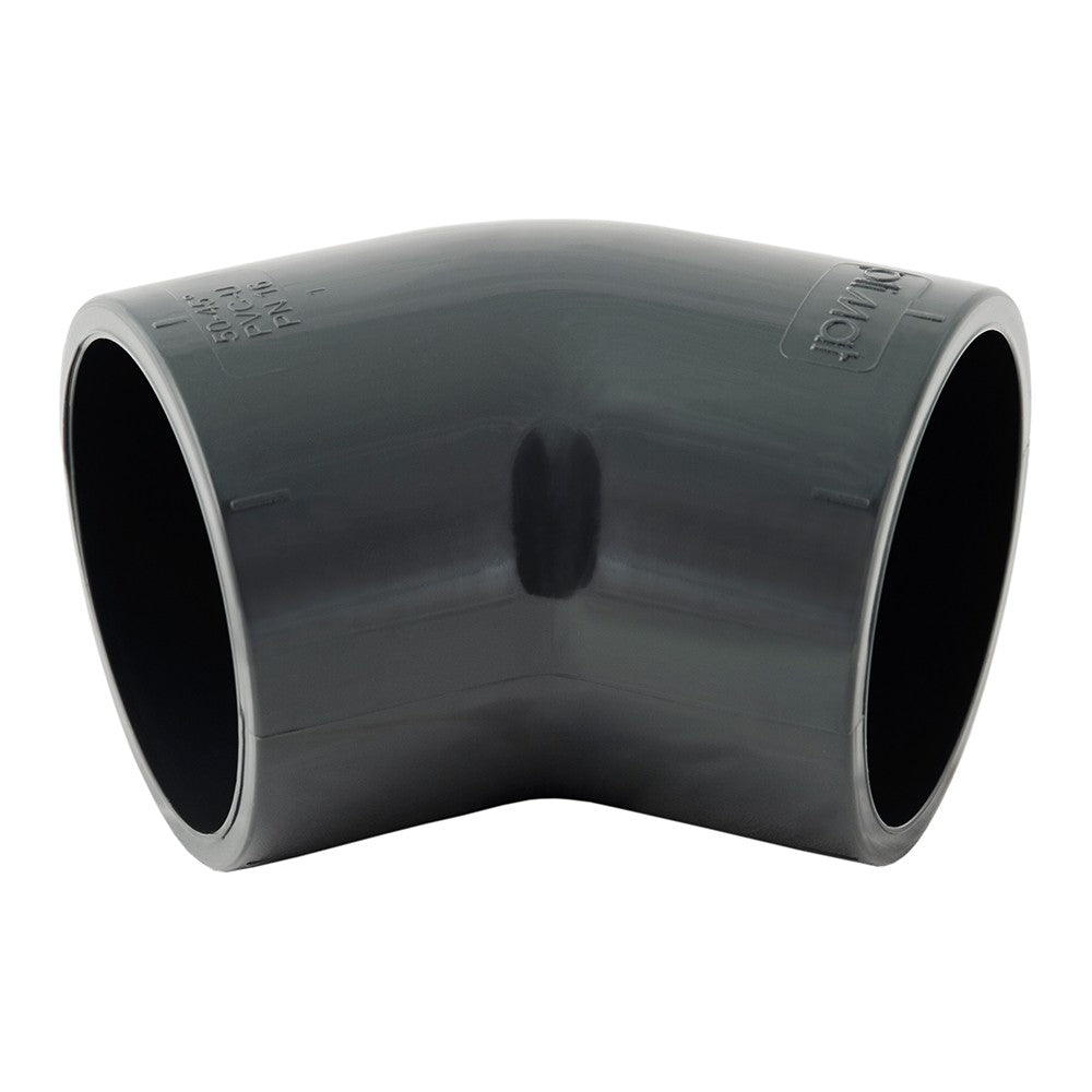 45° PVC-Winkel Klebemuffe x Klebemuffe